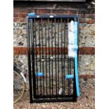 Gates & Fences UK, an unused pair of substantial black powder coated garden/pedestrian gates c/w