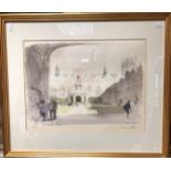 After Hugh Casson - 'Oriel College, Oxford' ltd ed 164/500 print, pencil signed to margin to/w