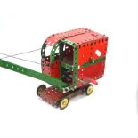 A vintage Meccano model crane and a breakdown truck (2)