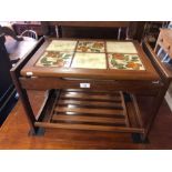 1970s/80s vintage tile top coffee table