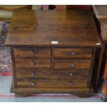 Teak bedside cabinet with 1 drawer to/w a similar bedside cabinet with 6 drawers (2)