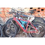 Two Carrera hardtail mountain bikes, Vulcan and Valour to/w a full suspension bike and a Trek