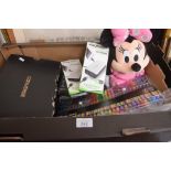 A mixed box of new items to include; Disney Minnie Mouse, a pair of Converse trainers, 2 x sets of