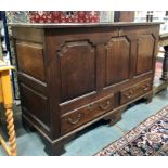 18th century oak mule chest