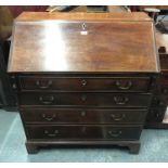 A George III mahogany bureau