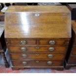 An 18th century oak bureau