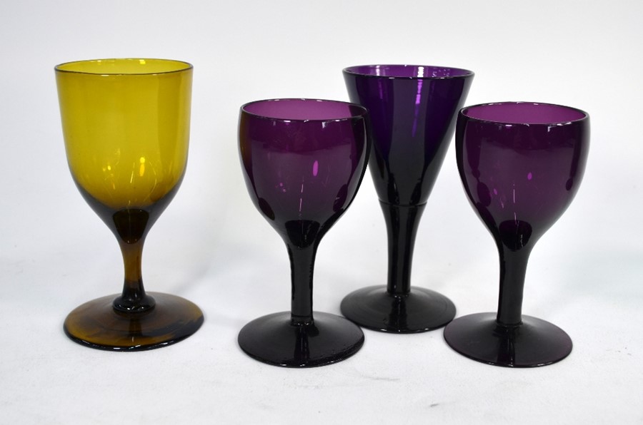 Small collection of Georgian coloured Bristol glass - Image 3 of 3