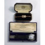 A vintage J. W. Benson gentleman's silver pocket watch and a lady's 9ct gold wristwatch