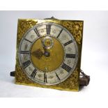 John Andrew - London - an 18th century brass and silvered thirty hour longcase cloc