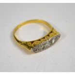 An antique five stone diamond ring