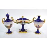 A small Minton garniture set