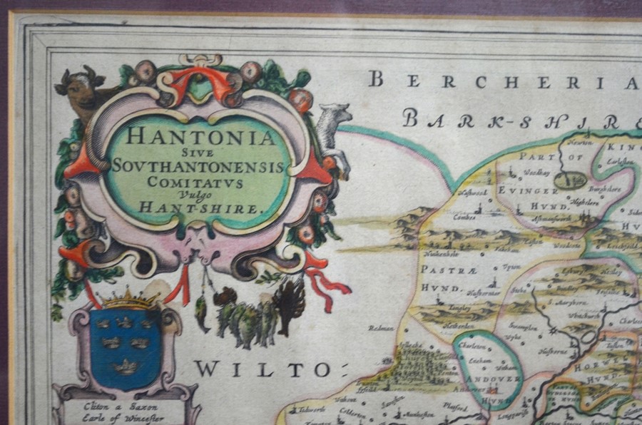 A 17th century country map-engraving after Willem & Jan Blaeu - Image 3 of 3