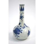 A Chinese blue and white bottle vase