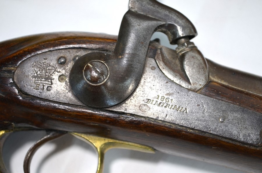 An Indian flintlock pistol and a percussion pistol - Image 2 of 4