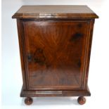A late 17th/18th century feather banded walnut table cabinet
