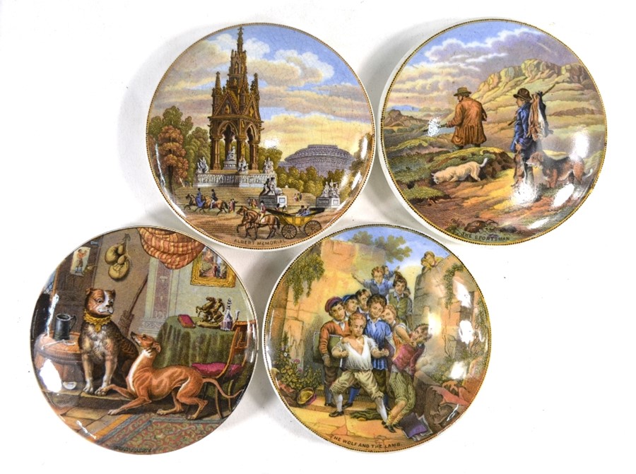 A collection of Pratt Ware pot lids - Image 2 of 3