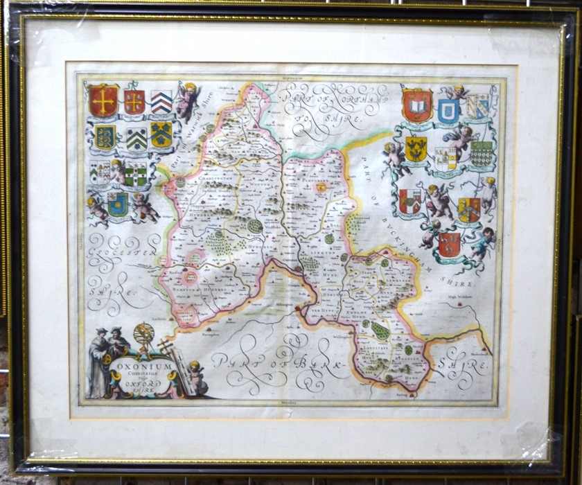 A 17th century county map engraving