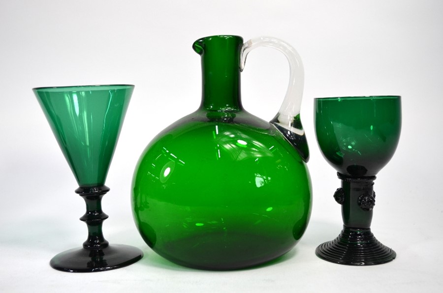 Small collection of Georgian coloured Bristol glass - Image 2 of 3