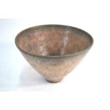 A Studio Pottery conical bowl in the Lucie Rie style