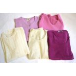 Collection of ladies cashmere clothing