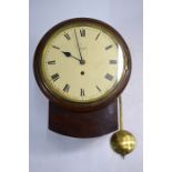 Grohe, a 19th century mahogany 8-day single fusee wall clock