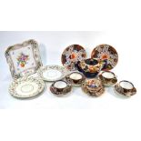 Early 19th century Derby Imari decorated tea wares