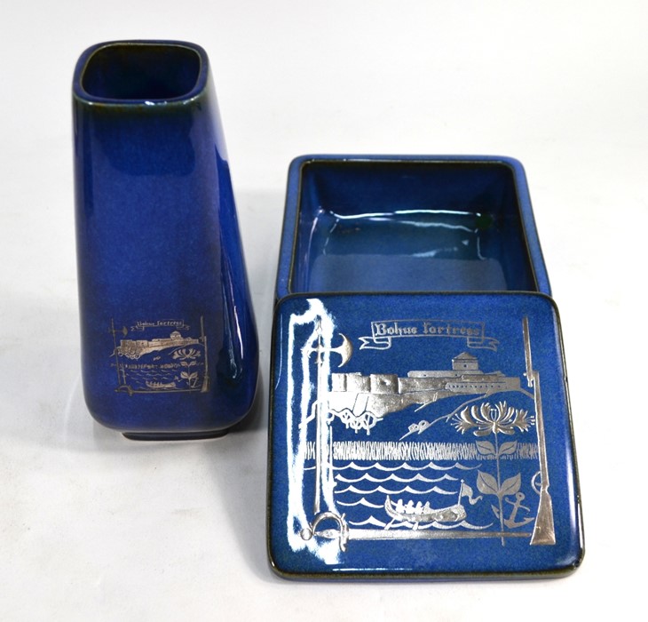 Eka, Sweden - A collection of blue glazed porcelain - Image 3 of 5