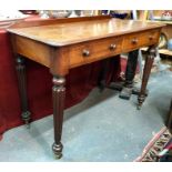 A Victorian mahogany gallery back side table