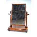 A large Regency mahogany platform mirror