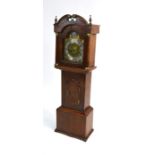 J Leitch, Kirkalds - a miniature mahogany longcase clock