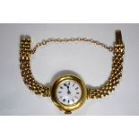 An Edwardian 15ct gold wristwatch