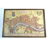 An antique Pocket Map of London, Westminster and Southwark