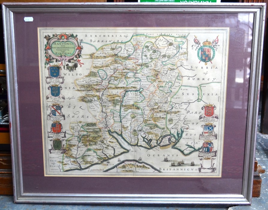 A 17th century country map-engraving after Willem & Jan Blaeu