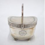 A George III silver tea caddy, John Emes, London 1806