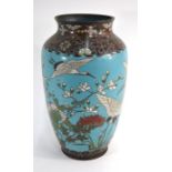 A Japanese cloisonne enamel vase, Meiji/Taisho Period