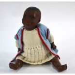 A Heubach-Koppelsdorf bisque-headed black baby doll