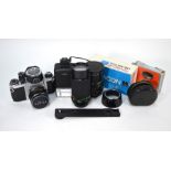 An Asahi Pentax S1a camera, lenses and other accessories