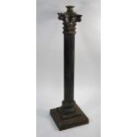 A large electroplated Corinthian column lamp-base