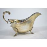 A silver sauce boat, Sheffield 1927