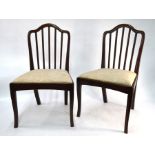A set of four 19th century mahogany dining side chairs