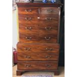 A George III mahogany chest on chest