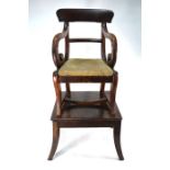 A Victorian mahogany child's bar back chair