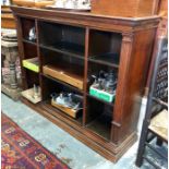 A Victorian mahogany open low bookcase