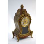 A 19th century French Rococo Revival Boulle mantle clock