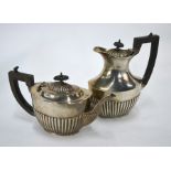 A silver teapot, William Aitken, Birmingham, 1916