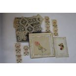 Antique lace and embroidery, vintage scarves etc.