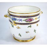 A late 18th/early 19th century Sevres porcelain cachepot