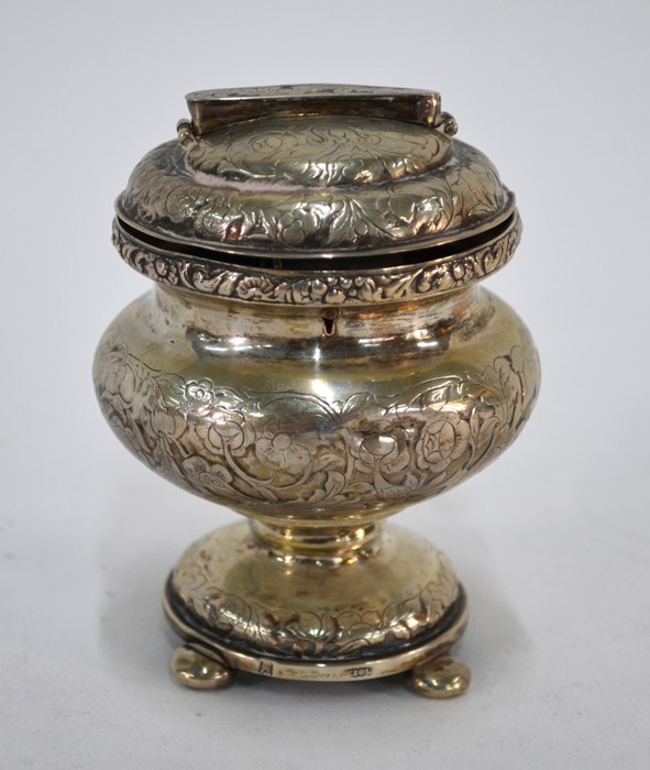 A German silver pot, Hamburgh assay