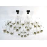 A Rosenthal Crystal part suite of drinking glasses