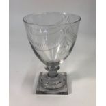 An early 19th century glass rummer